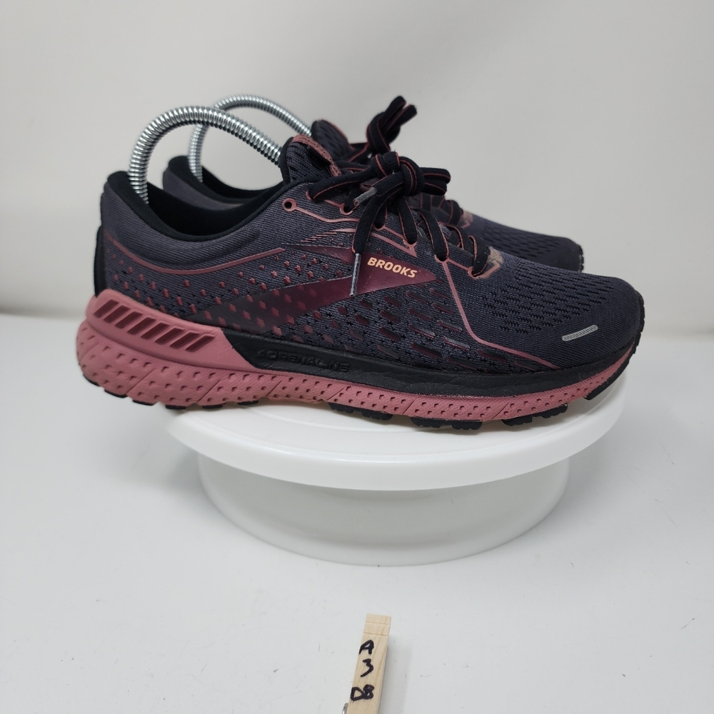 Brooks Womens Adrenaline GTS 21 1203291B050 Black Running Shoes Sneakers 8.5 B